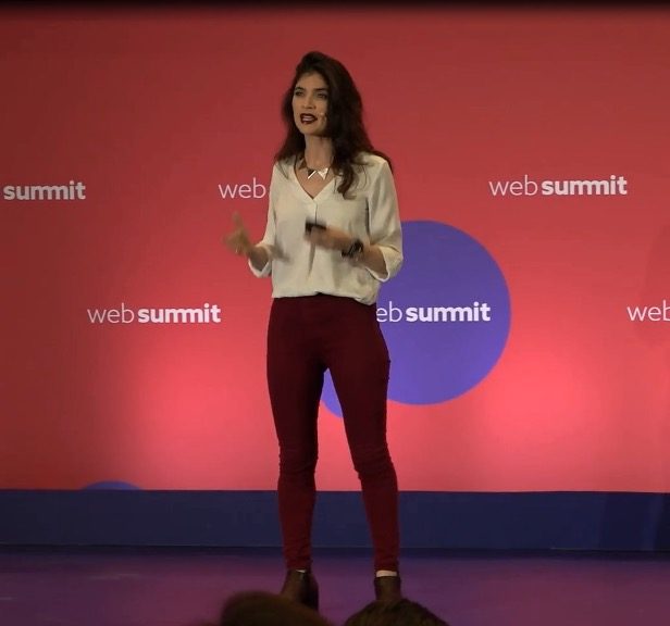 Patrícia Silva on stage at Web Summit